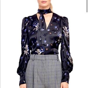 NWOT Rebecca Taylor Scarf Neck Blouse